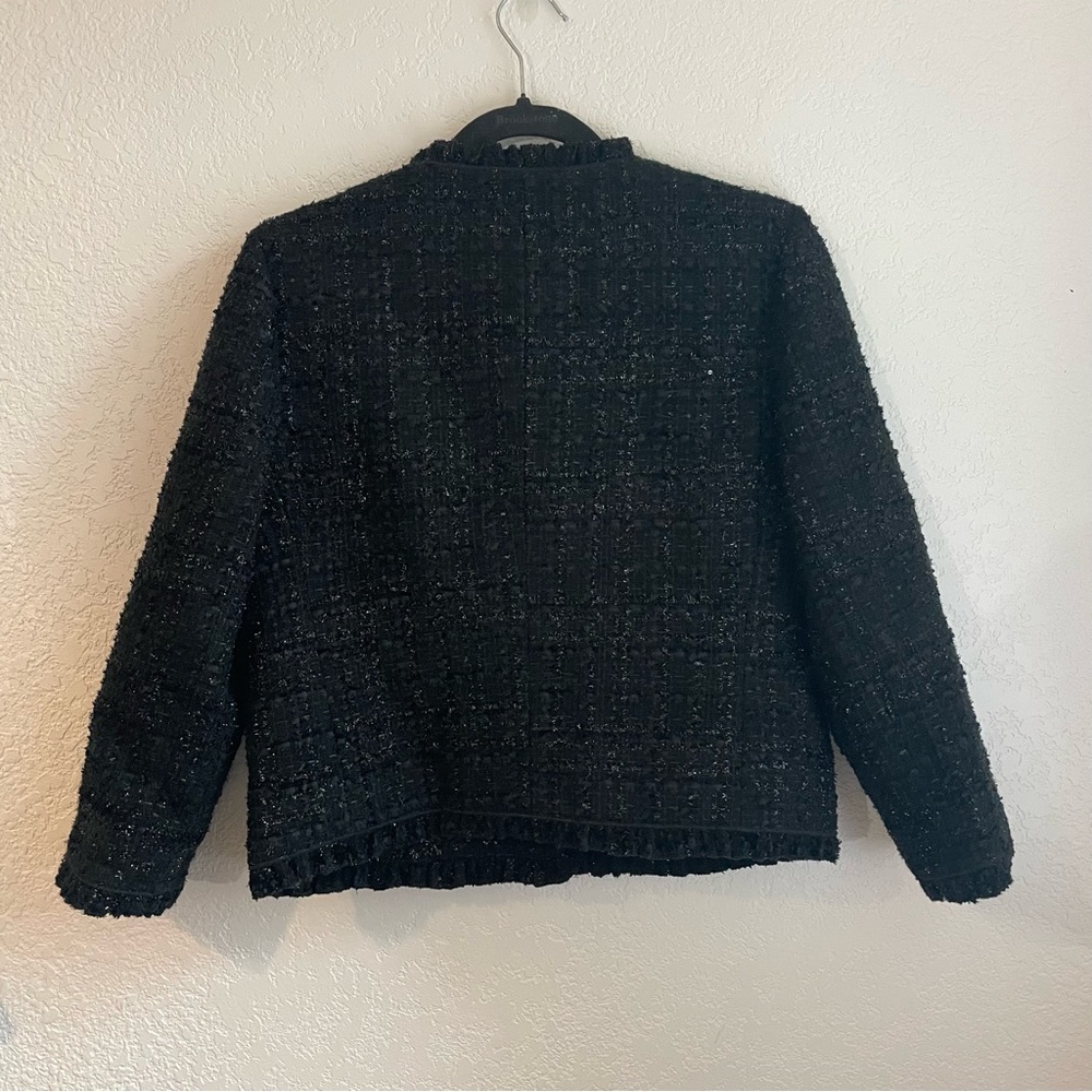 Kate Spade Black Sparkle Tweed Jacket - Picture 8 of 8